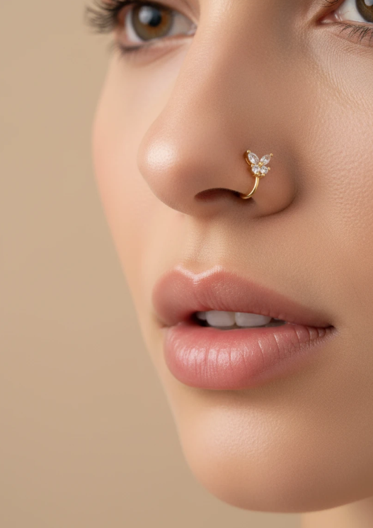 پیرسینگ بینی پروانه