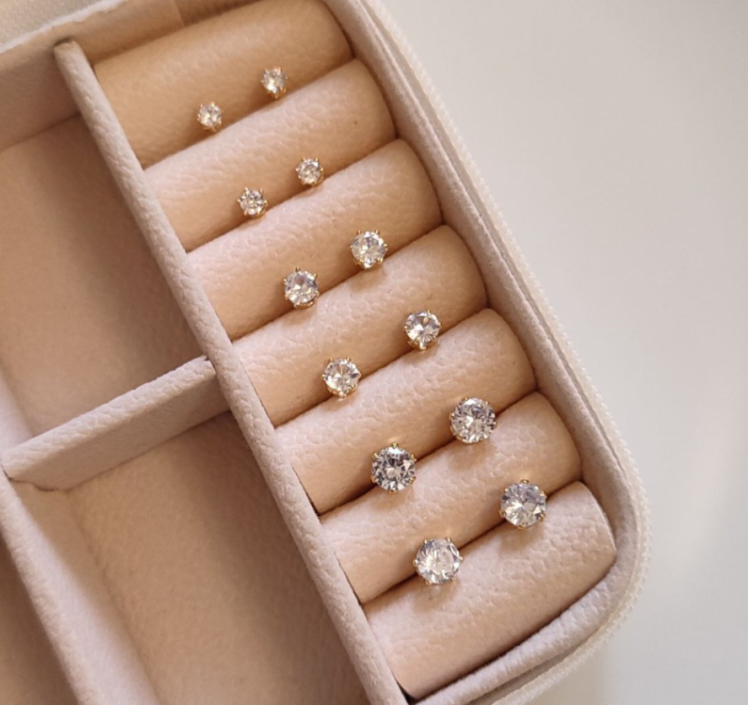 گوشواره تک نگین